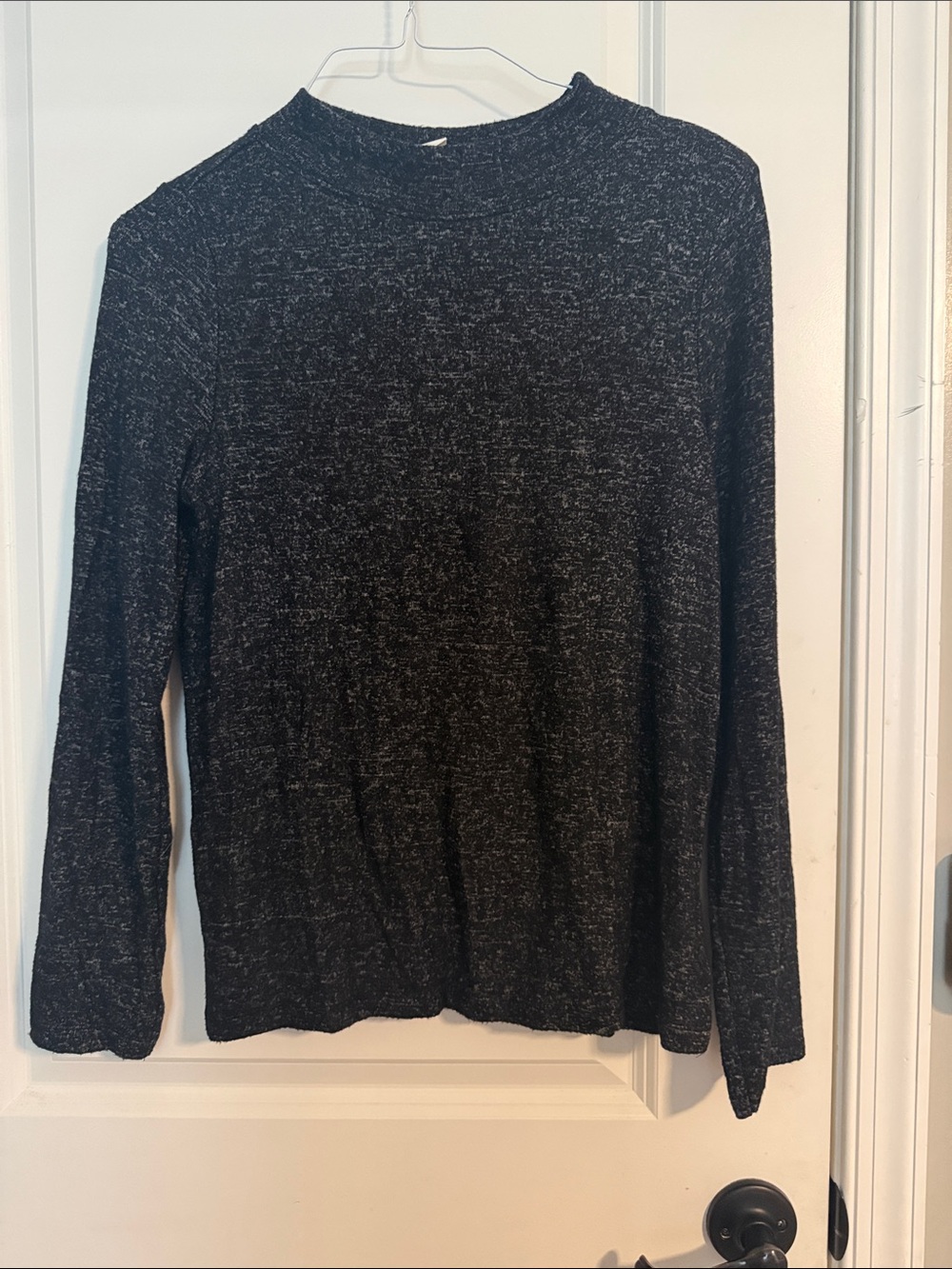 H&M Black Marled Long Sleeve Sweater